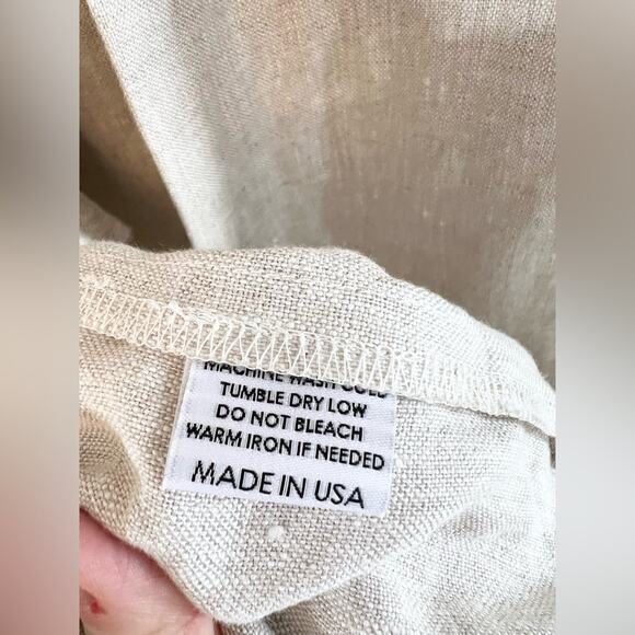 Only Child Fern Trench in Linen oatmeal neutral natural linen coat spring summer - Picture 8 of 14